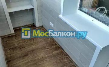 Отделка балкона и лоджии пластиковыми ПВХ панелями в Балашихе от компании МосБалкон