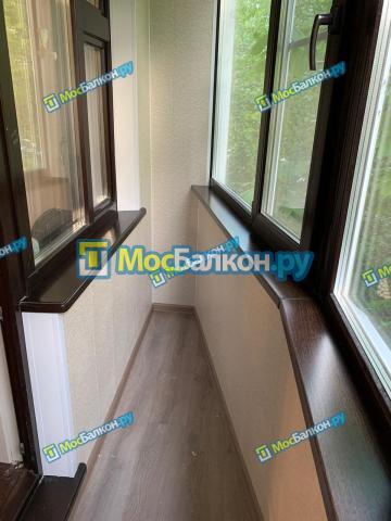 цветное ламинированное остекление балкона
