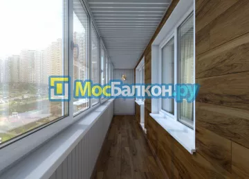 Отделка балкона и лоджии пластиковыми ПВХ панелями в Балашихе от компании МосБалкон
