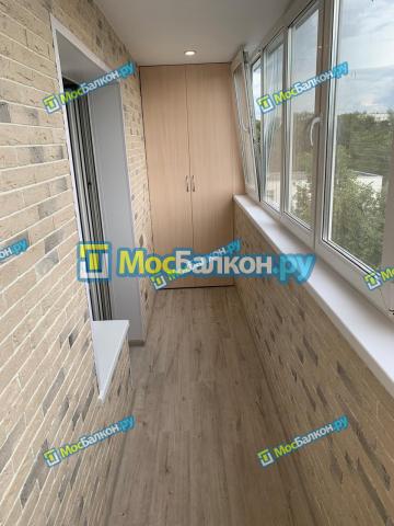 Отделка Балкона 4 метра Декоративным камнем(кирпичом)